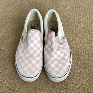 Super cute pink checkered vans size 8 1/2
